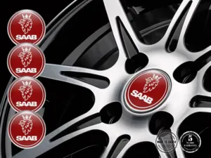 Saab Adesivo Cupola Logo Emblemi Ruota Stilosi